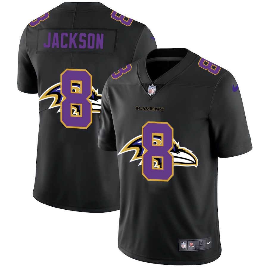 Men Baltimore Ravens #8 Jackson Black shadow Nike NFL Jersey->miami dolphins->NFL Jersey